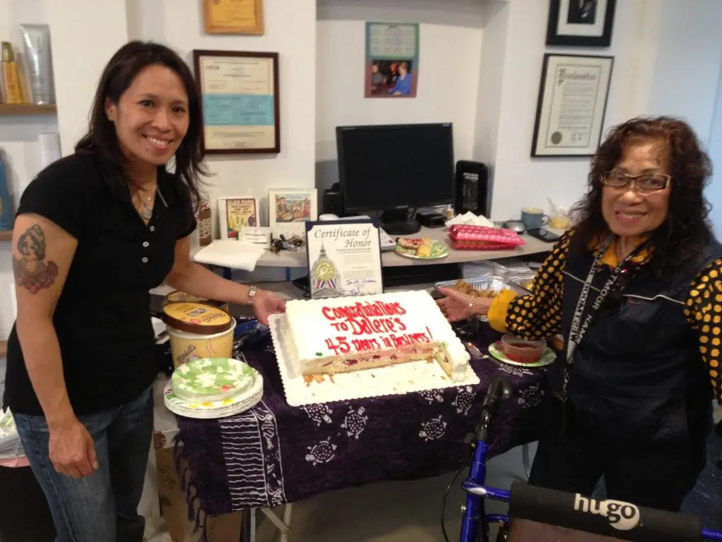 Marian and Glory Dalere, celebrating 45 years in business on both Diamond and Chenery Streets. Photo by Murray Schneider.