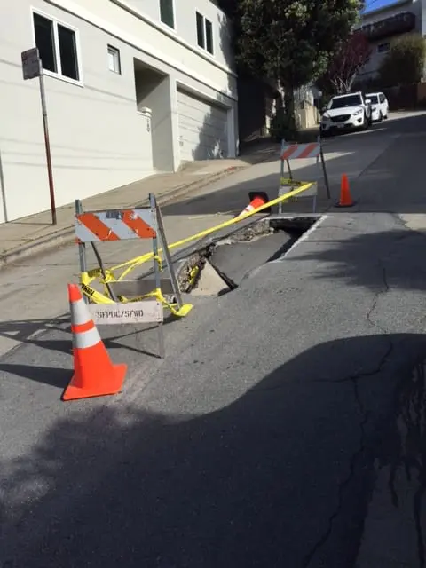Surrey street sink hole