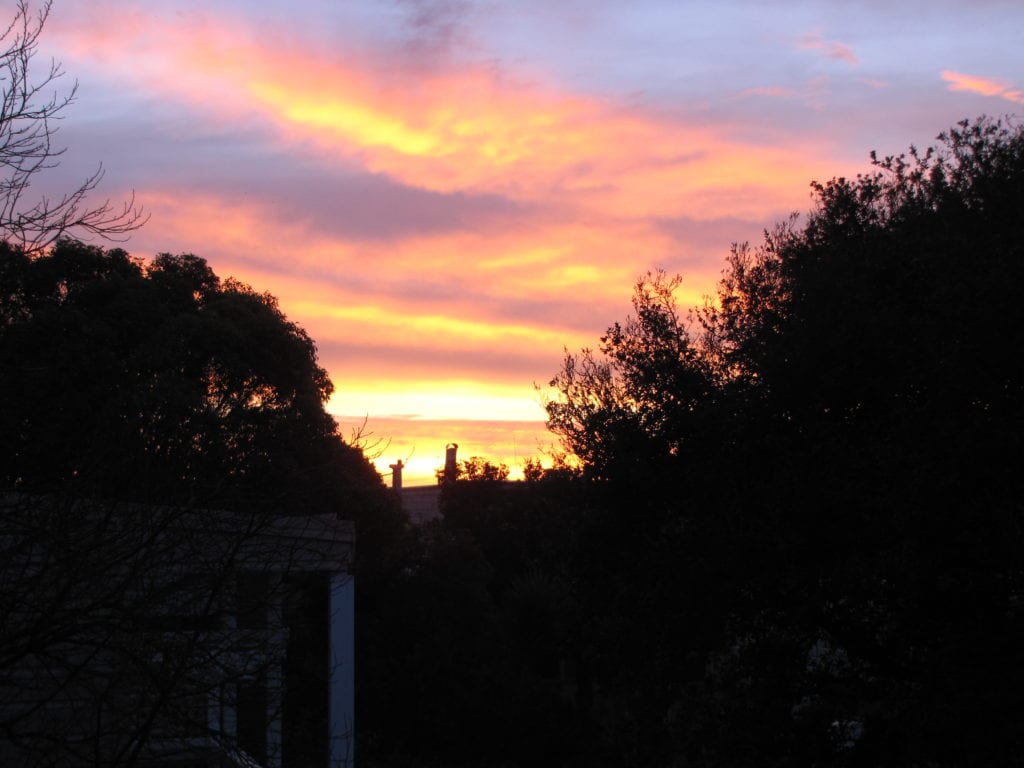 Sunrise from Chenery St. Dec. 15, 2012.