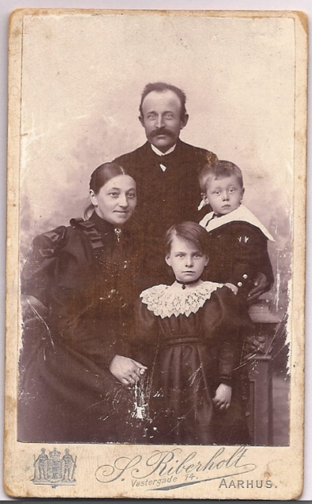 Hans and Laurine Mickelsen and their son Chris in Aarhus, Denmark before they emigrated to Whitehorse, Wyoming in the 1890s. Photo credit: The Mickelsen family.