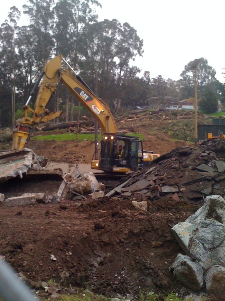 Work on the renovation of the entrance to Glen Canyon park beings. Photo by Murray Schneider.