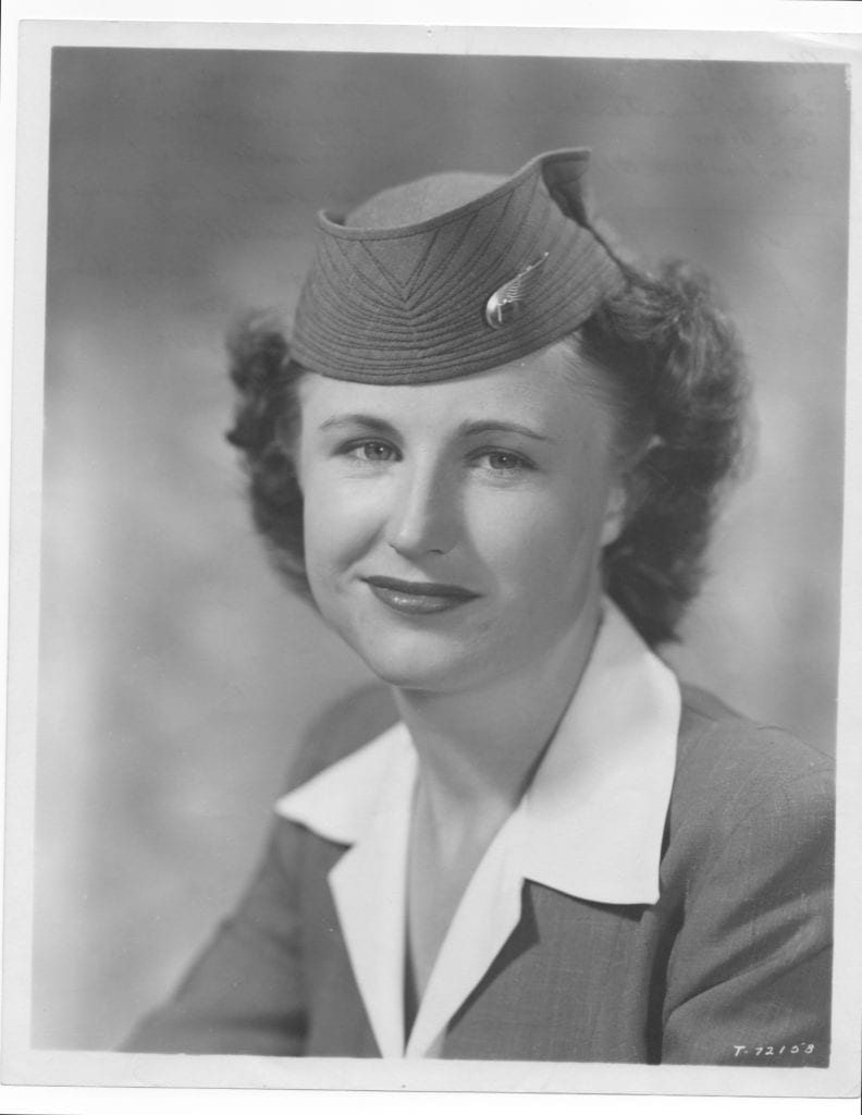 Edith Lauterbach when she was a flight attendant in the 1940s 