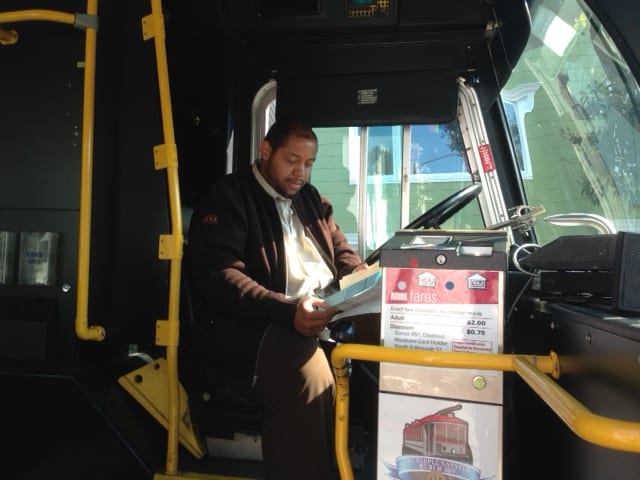 MUNI driver Marco Williams., whose bus was stuck.