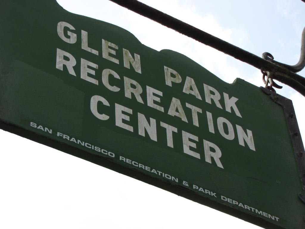 Glen Park Rec Center sign