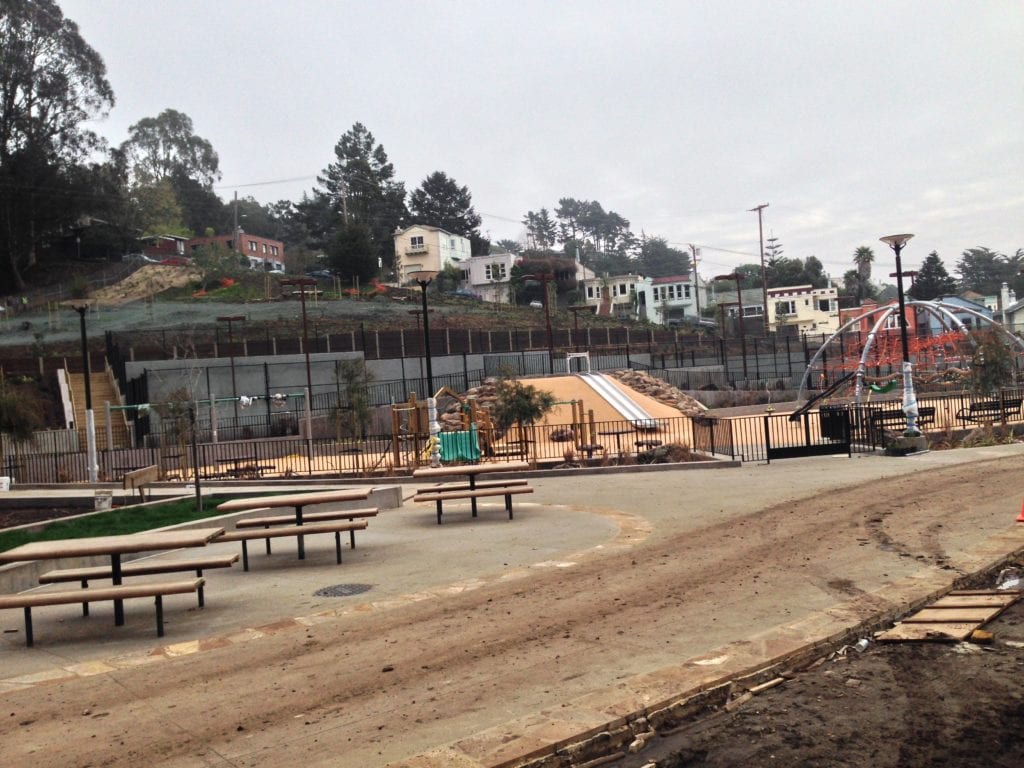 Glen Park Recreation Center Playground Project only days from completion. Ribbon cutting ceremony scheduled for March 15. Photo taken on March 5, 2014