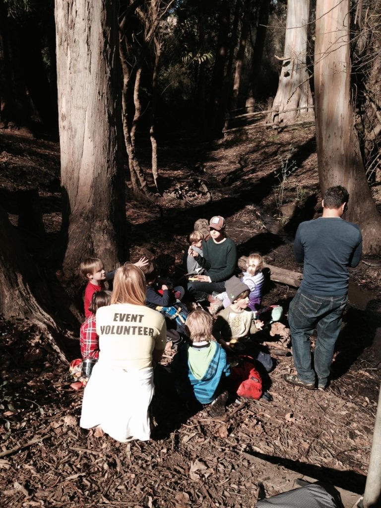 Jenny Sotelo giving Brightworks children a Glen Canyon tutorial.