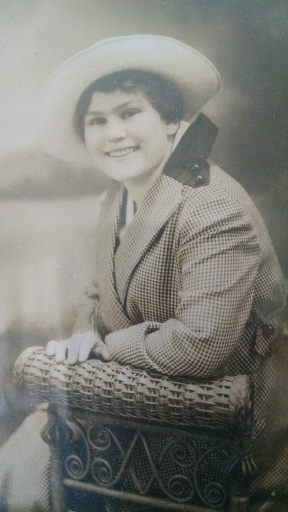 Amelia "Angie" Leake as a young woman, circa 1916.