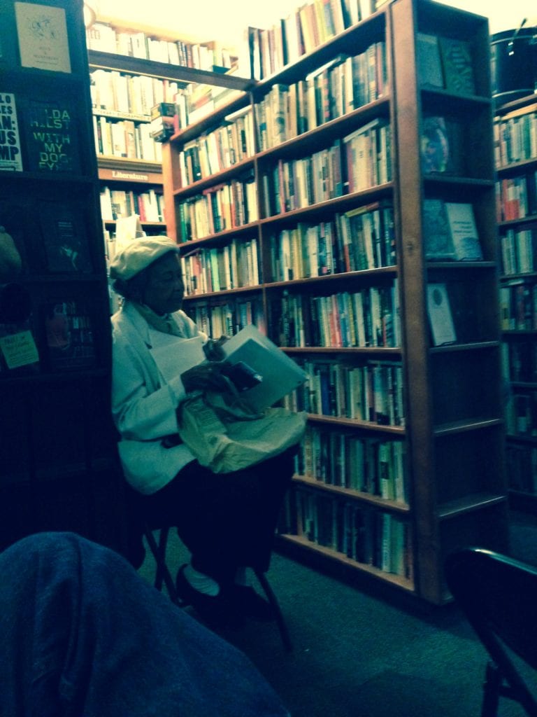 Dorothy Lefkovits looking over lyrics.