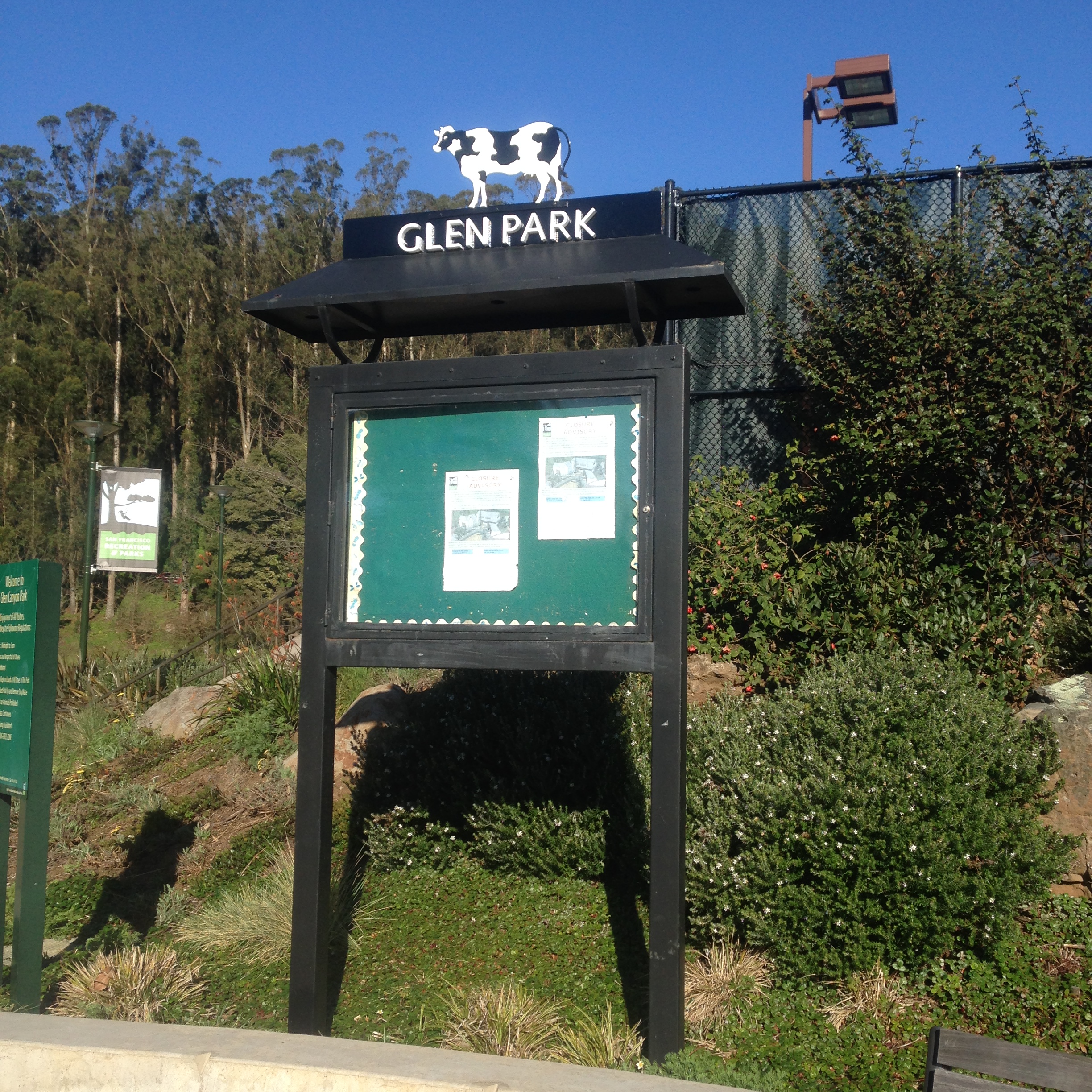 Glen Park Cow sign new