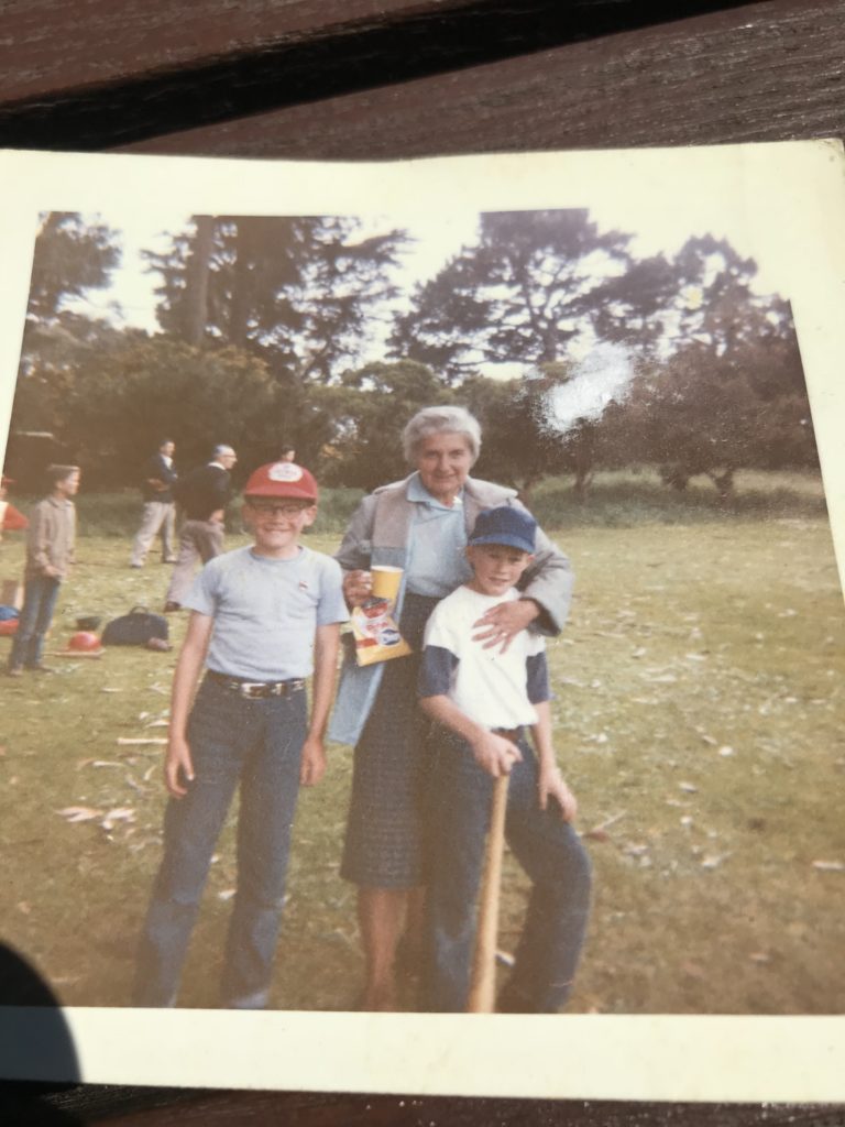 Thelma Williams with her Little Leaguers