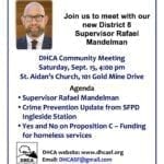 Supervisor Rafael Mandelman at DH Community Meeting