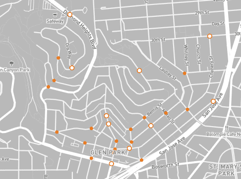 Glen Park - February 2022 Incident Map