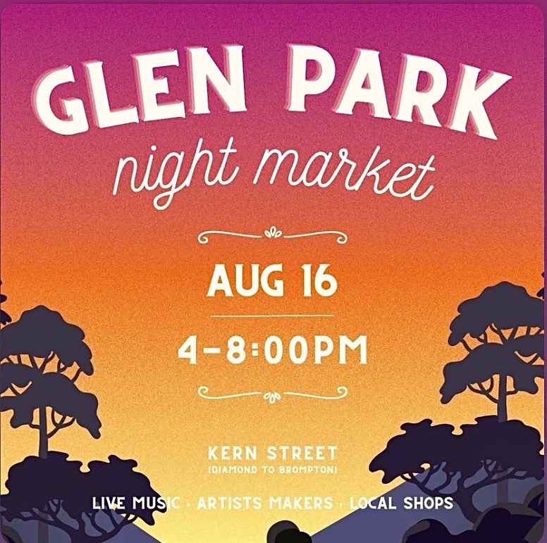 2025 Glen Park Night Market August poster