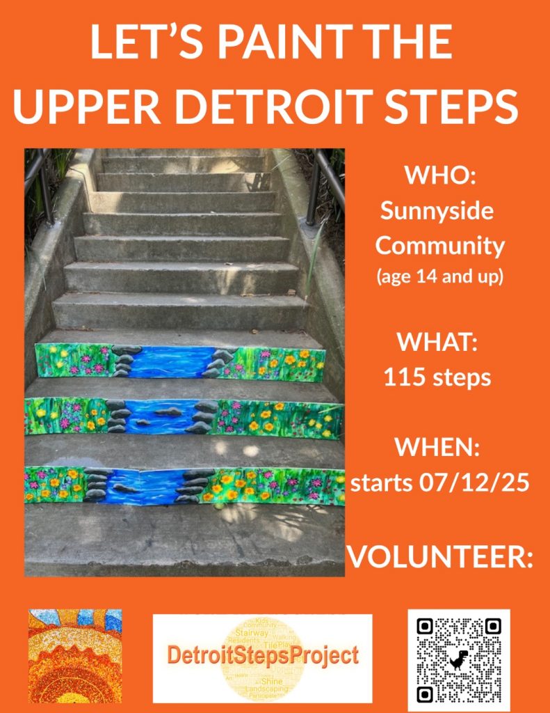 Flyer for Detroit Steps painting