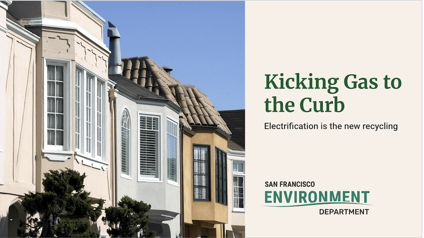 SF Dept of Environment electrification slideshow screenshot