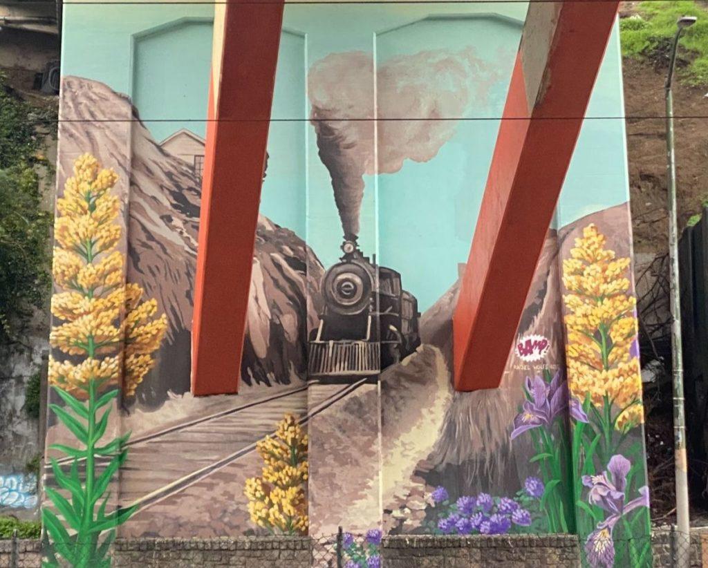 Mural below the Richland Bridge. Artist Andre Jones